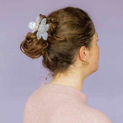 Hair Clip Flower- Light Lilac