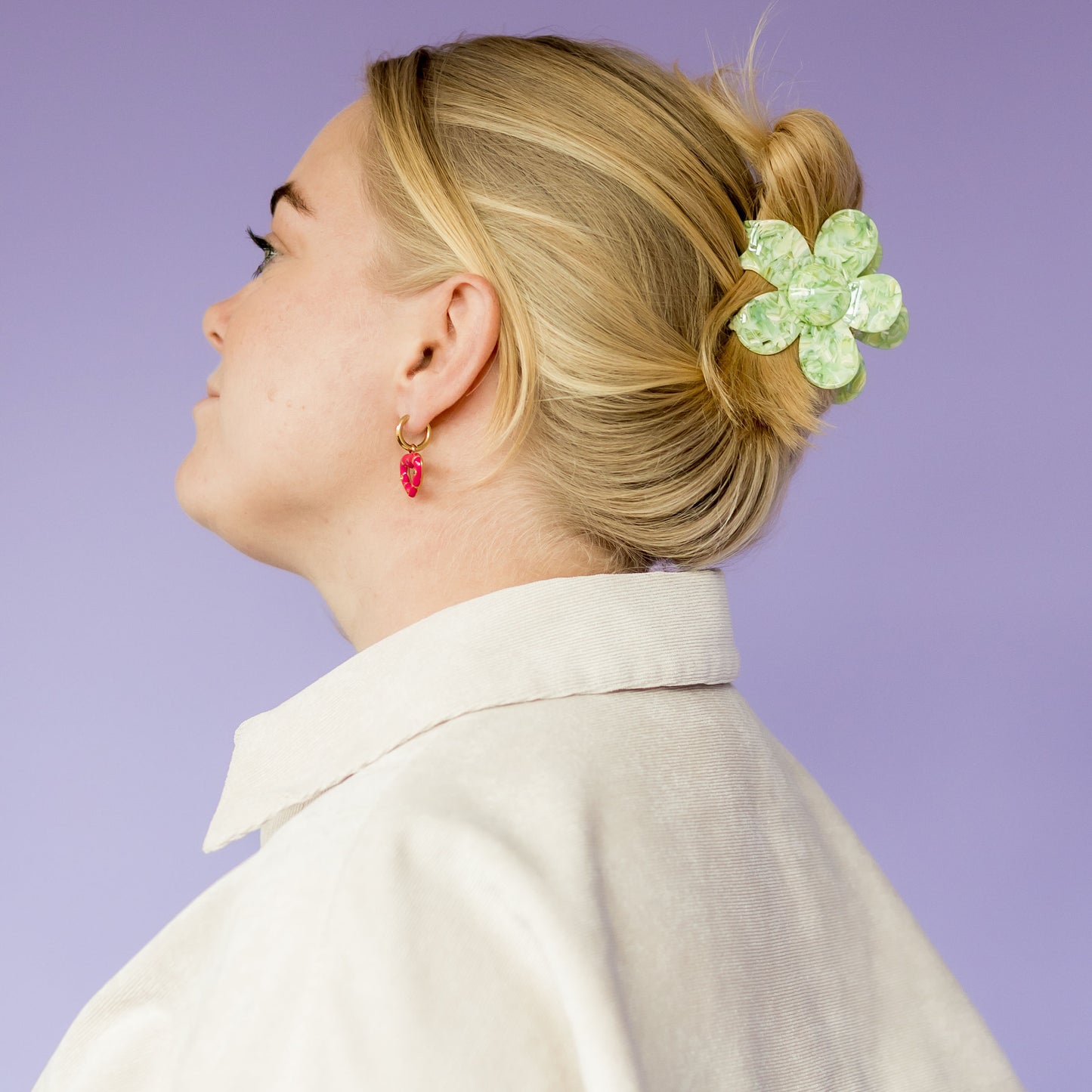 Hairclip Flower- Mint