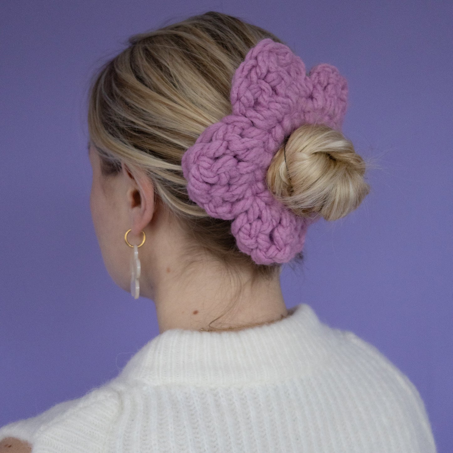 Scrunchie Fleur- crochet